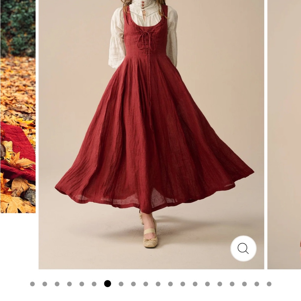 Linennaive Alisa 25 Firebrick Red Dress NWOT